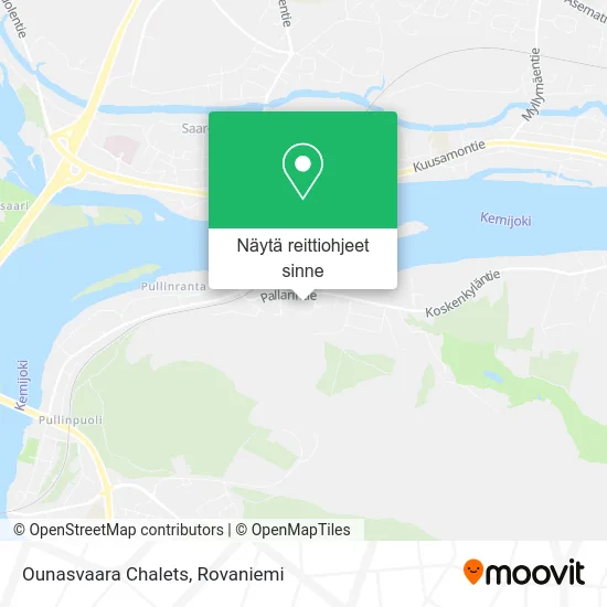 Ounasvaara Chalets kartta