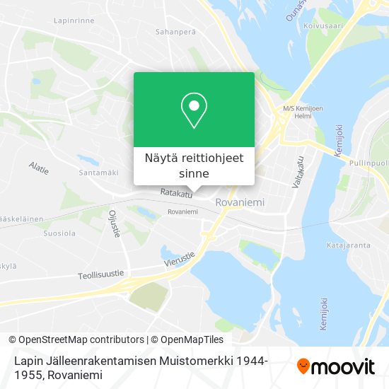 Lapin Jälleenrakentamisen Muistomerkki 1944-1955 kartta