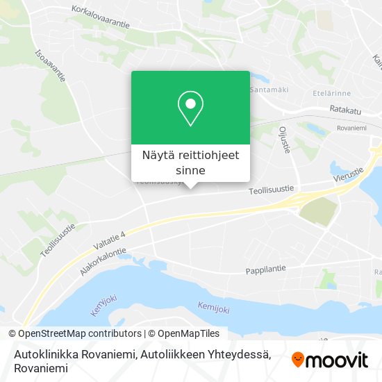 Autoklinikka Rovaniemi, Autoliikkeen Yhteydessä kartta
