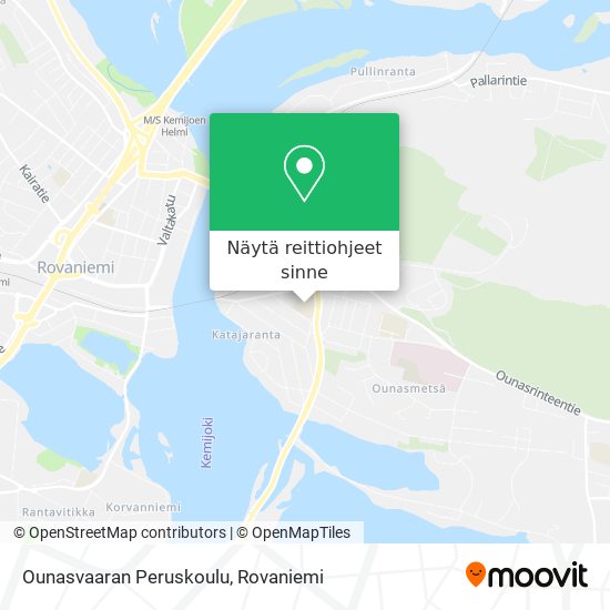 Ounasvaaran Peruskoulu kartta