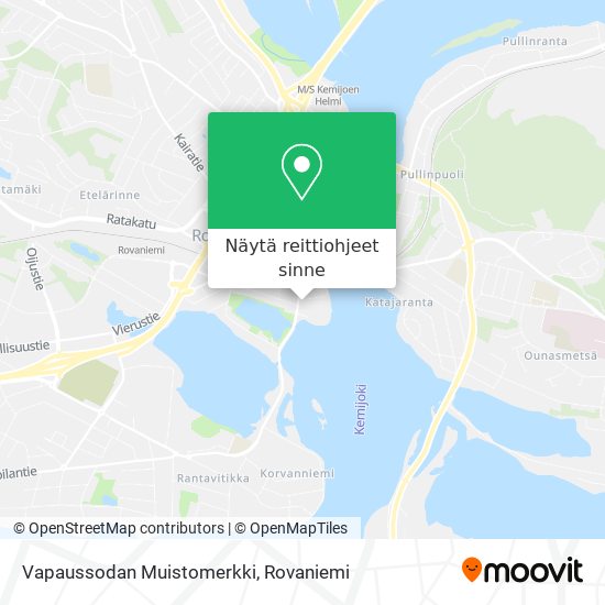 Vapaussodan Muistomerkki kartta