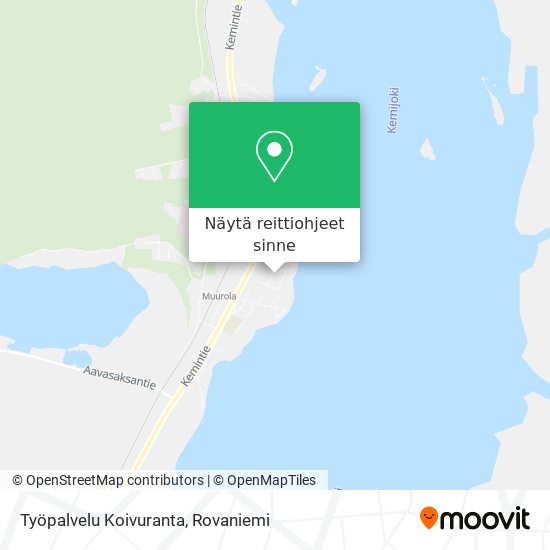 Työpalvelu Koivuranta kartta