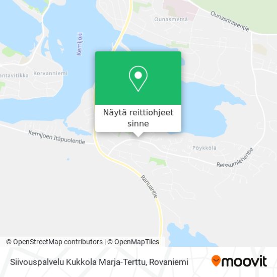 Siivouspalvelu Kukkola Marja-Terttu kartta