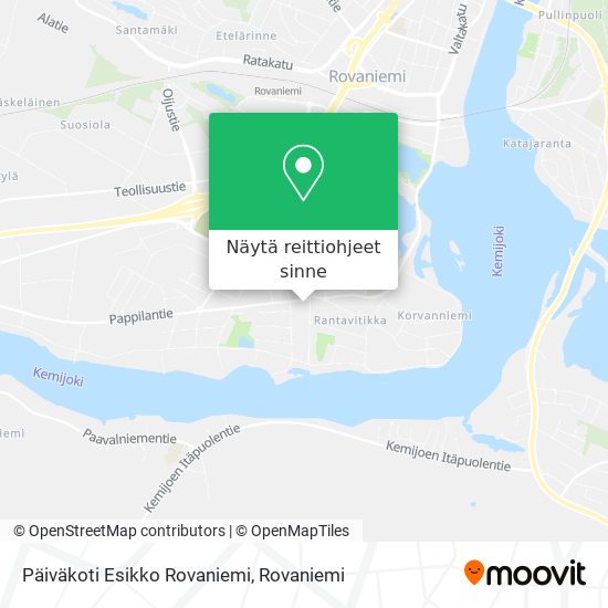 Päiväkoti Esikko Rovaniemi kartta