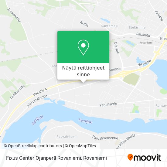Fixus Center Ojanperä Rovaniemi kartta