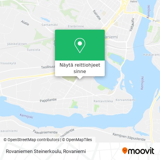 Rovaniemen Steinerkoulu kartta