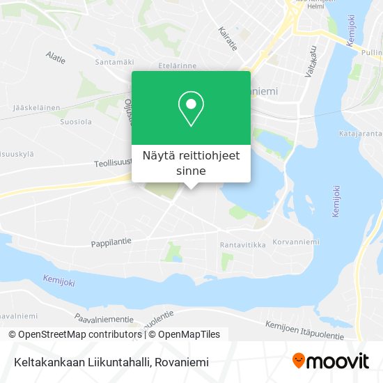 Keltakankaan Liikuntahalli kartta