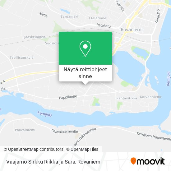 Vaajamo Sirkku Riikka ja Sara kartta