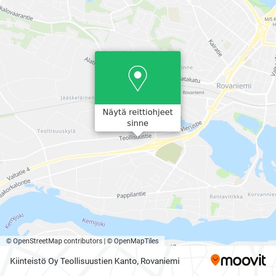 Kiinteistö Oy Teollisuustien Kanto kartta