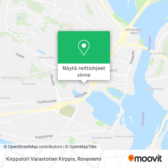Kirpputori Varastotien Kirppis kartta