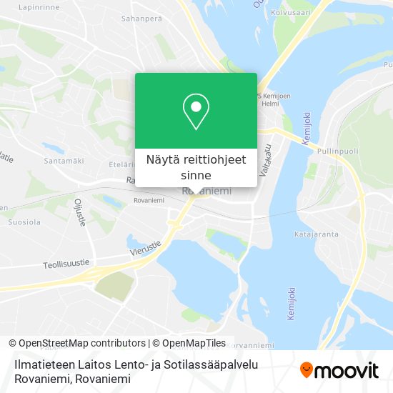 Ilmatieteen Laitos Lento- ja Sotilassääpalvelu Rovaniemi kartta