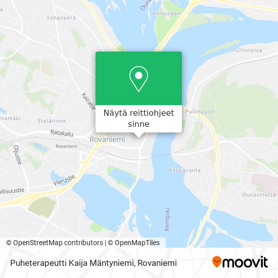 Puheterapeutti Kaija Mäntyniemi kartta