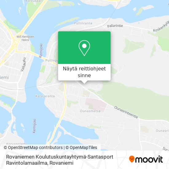 Rovaniemen Koulutuskuntayhtymä-Santasport Ravintolamaailma kartta