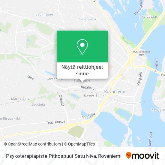 Psykoterapiapiste Pitkospuut Satu Niva kartta