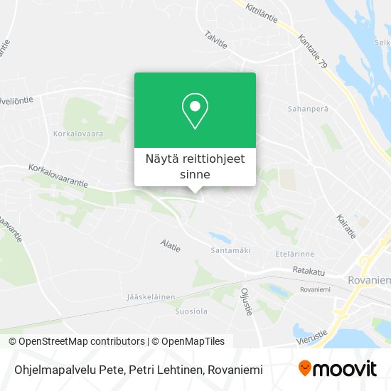 Ohjelmapalvelu Pete, Petri Lehtinen kartta