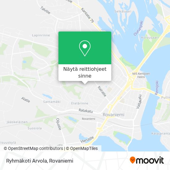 Ryhmäkoti Arvola kartta