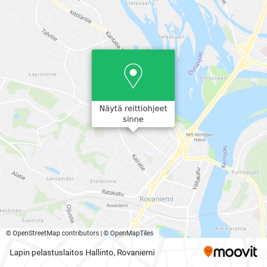 Lapin pelastuslaitos Hallinto kartta