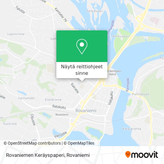 Rovaniemen Keräyspaperi kartta