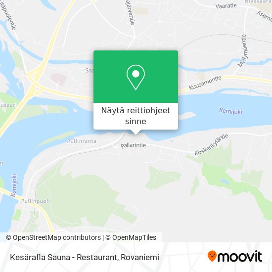 Kesärafla Sauna - Restaurant kartta