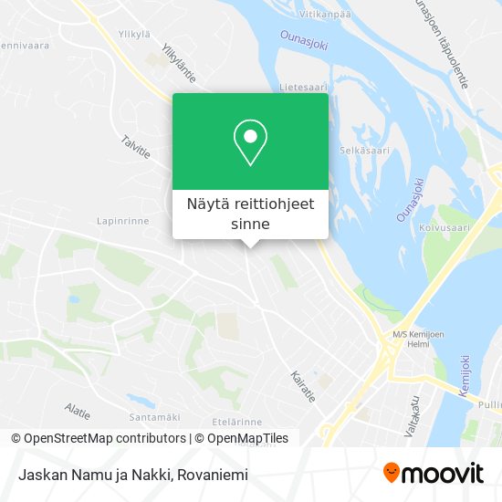 Jaskan Namu ja Nakki kartta