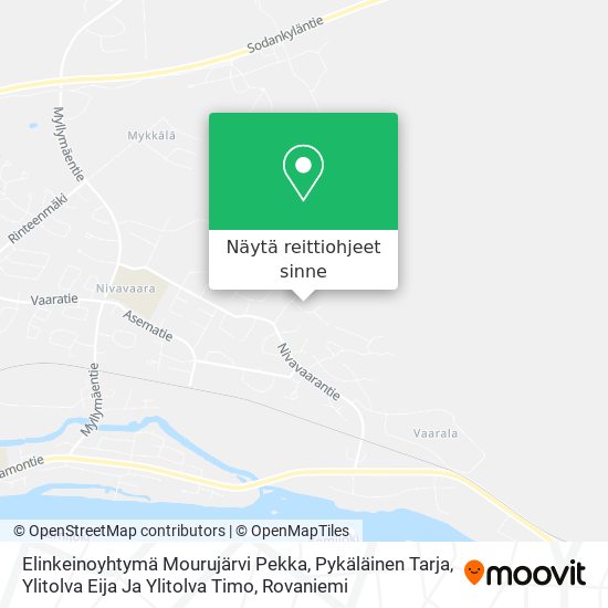 Elinkeinoyhtymä Mourujärvi Pekka, Pykäläinen Tarja, Ylitolva Eija Ja Ylitolva Timo kartta
