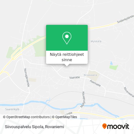 Siivouspalvelu Sipola kartta