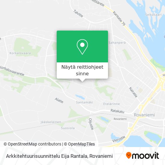 Arkkitehtuurisuunnittelu Eija Rantala kartta
