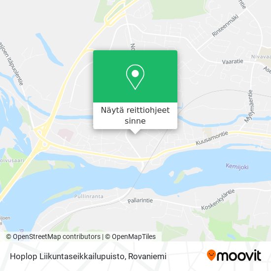 Hoplop Liikuntaseikkailupuisto kartta