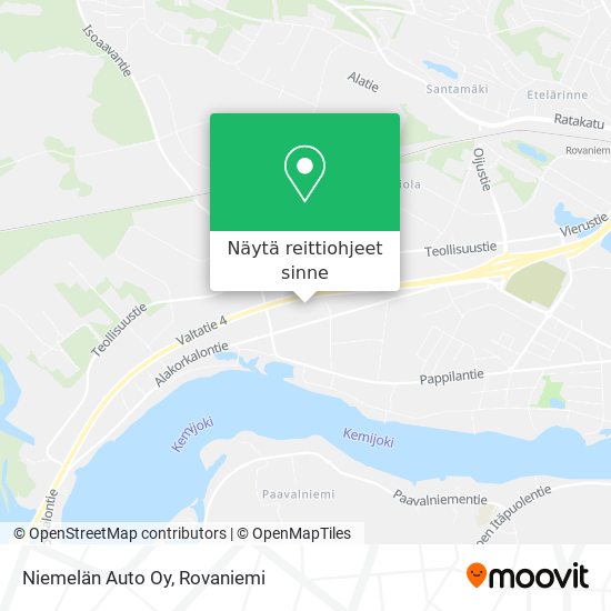 Niemelän Auto Oy kartta