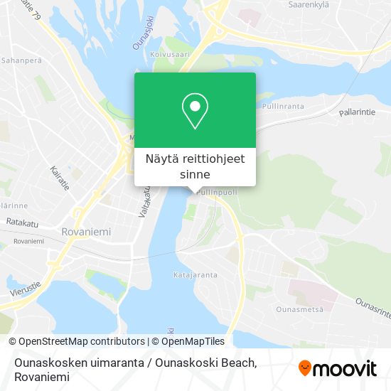 Ounaskosken uimaranta / Ounaskoski Beach kartta