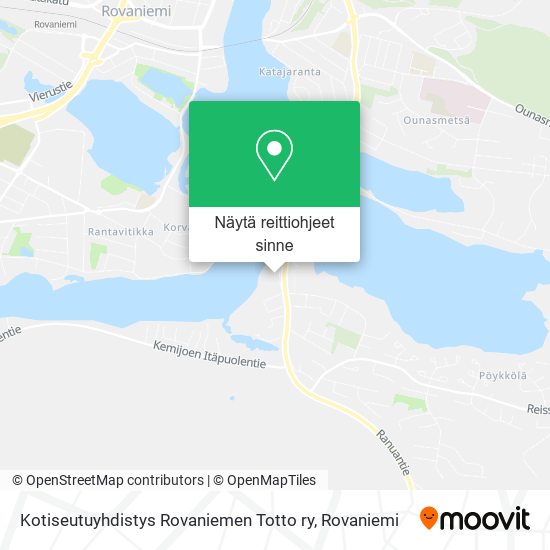 Kotiseutuyhdistys Rovaniemen Totto ry kartta