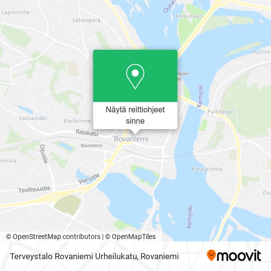 Terveystalo Rovaniemi Urheilukatu kartta