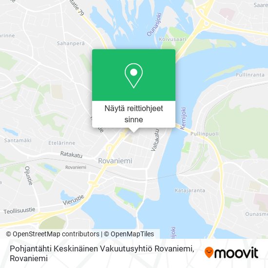 Pohjantähti Keskinäinen Vakuutusyhtiö Rovaniemi kartta