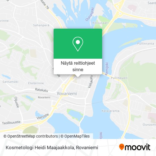 Kosmetologi Heidi Maajaakkola kartta