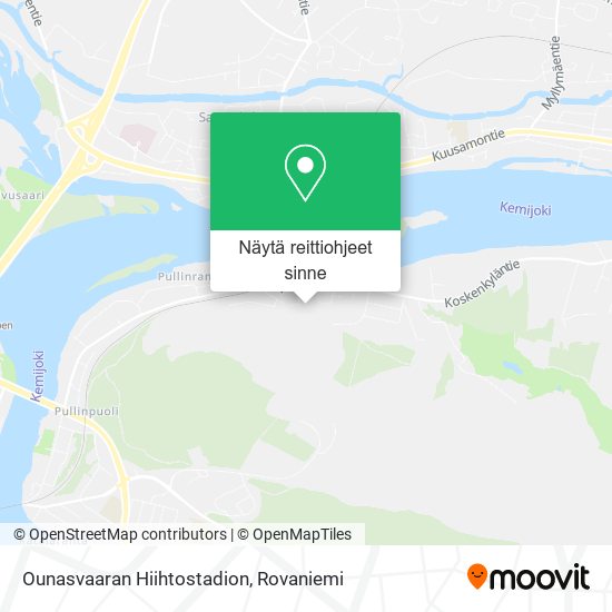 Ounasvaaran Hiihtostadion kartta