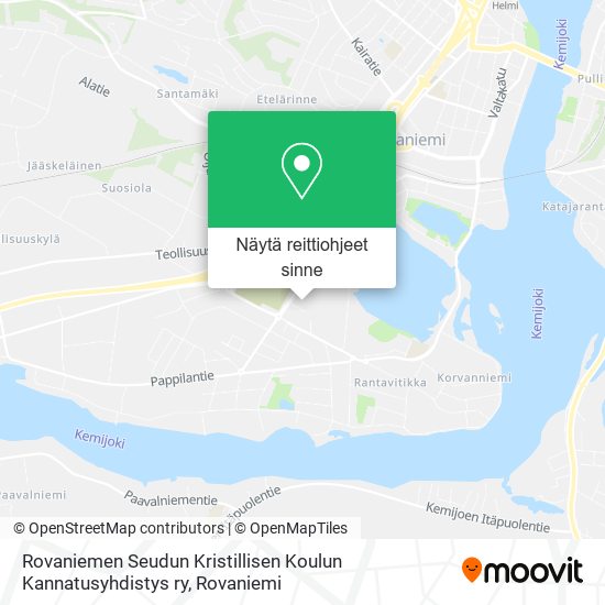 Rovaniemen Seudun Kristillisen Koulun Kannatusyhdistys ry kartta
