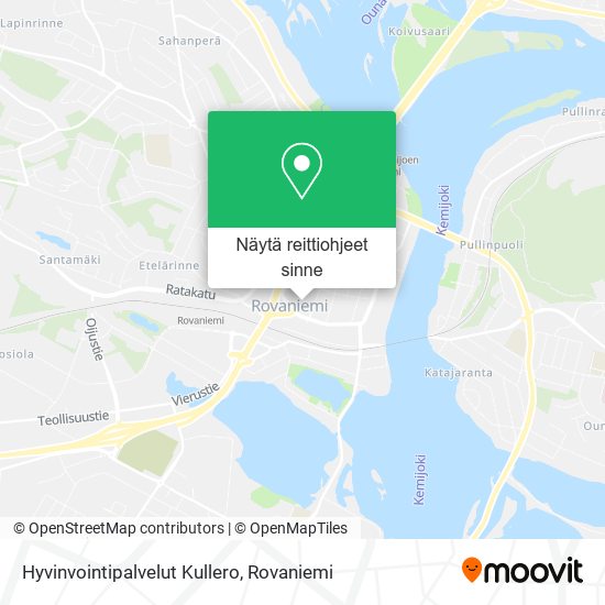 Hyvinvointipalvelut Kullero kartta