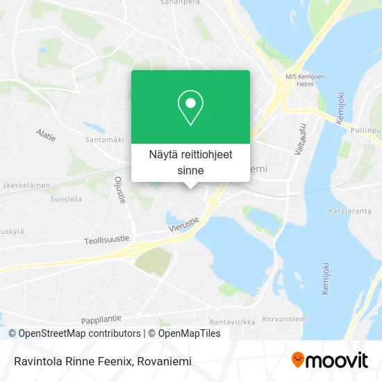 Ravintola Rinne Feenix kartta