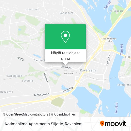 Kotimaailma Apartments Siljotie kartta