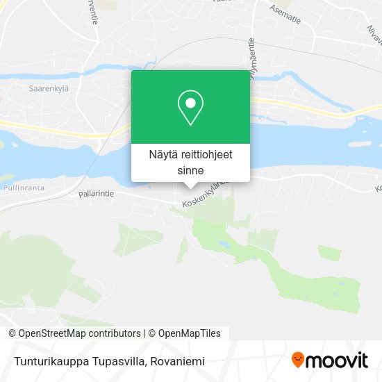 Tunturikauppa Tupasvilla kartta