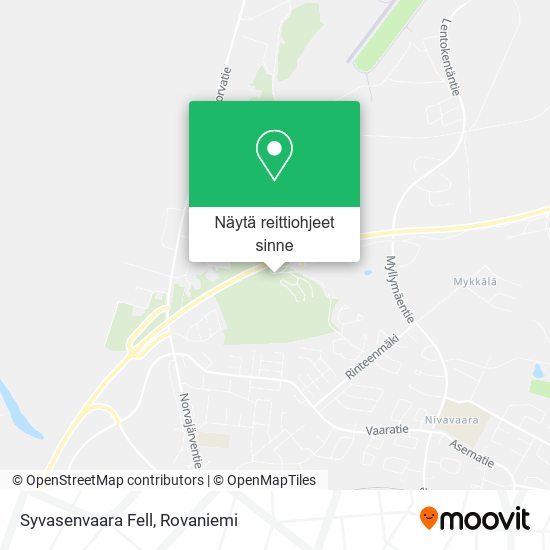 Syvasenvaara Fell kartta