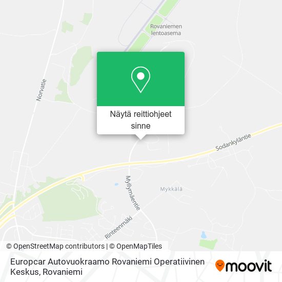 Europcar Autovuokraamo Rovaniemi Operatiivinen Keskus kartta