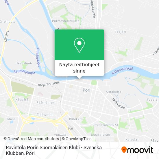 Ravintola Porin Suomalainen Klubi - Svenska Klubben kartta
