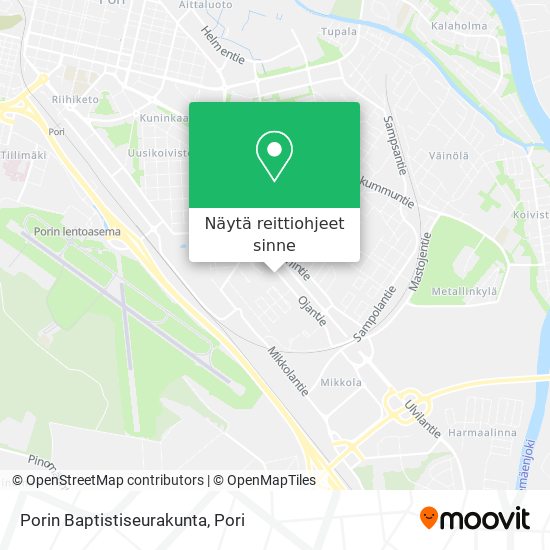 Porin Baptistiseurakunta kartta