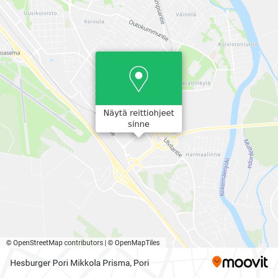 Hesburger Pori Mikkola Prisma kartta