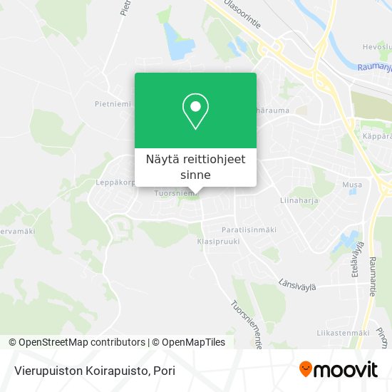 Vierupuiston Koirapuisto kartta