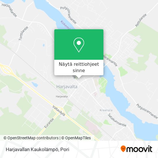 Harjavallan Kaukolämpö kartta