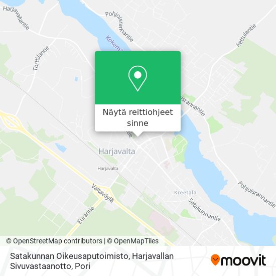 Satakunnan Oikeusaputoimisto, Harjavallan Sivuvastaanotto kartta