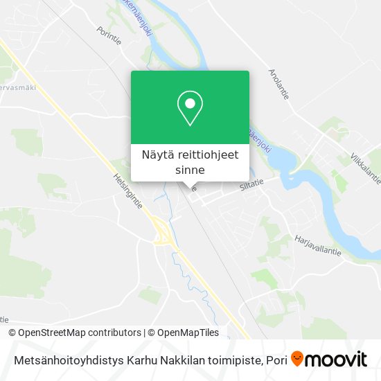 Metsänhoitoyhdistys Karhu Nakkilan toimipiste kartta