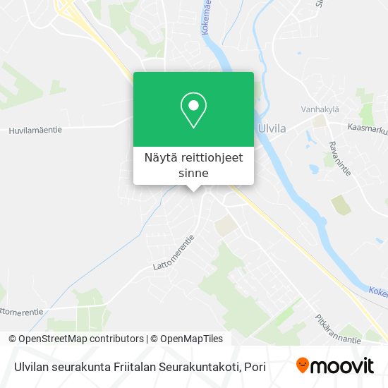 Ulvilan seurakunta Friitalan Seurakuntakoti kartta